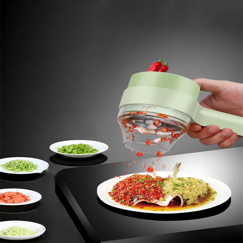 4 In 1 Electric Vegetable Cutter Set