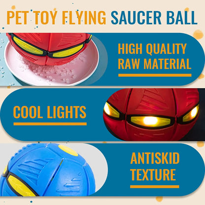 Pet Dog Toy Magic Flying Saucer Ball