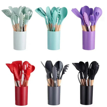 12Pcs Silicone Cooking Utensils Set