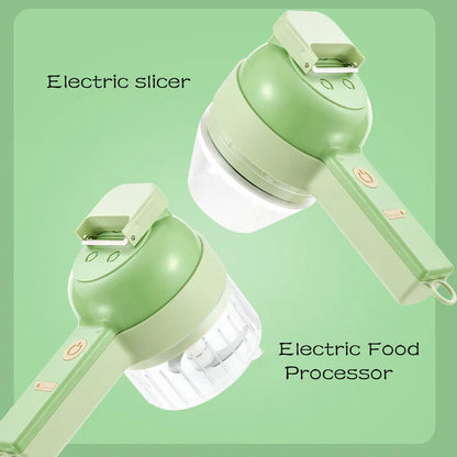 4 In 1 Electric Vegetable Cutter Set